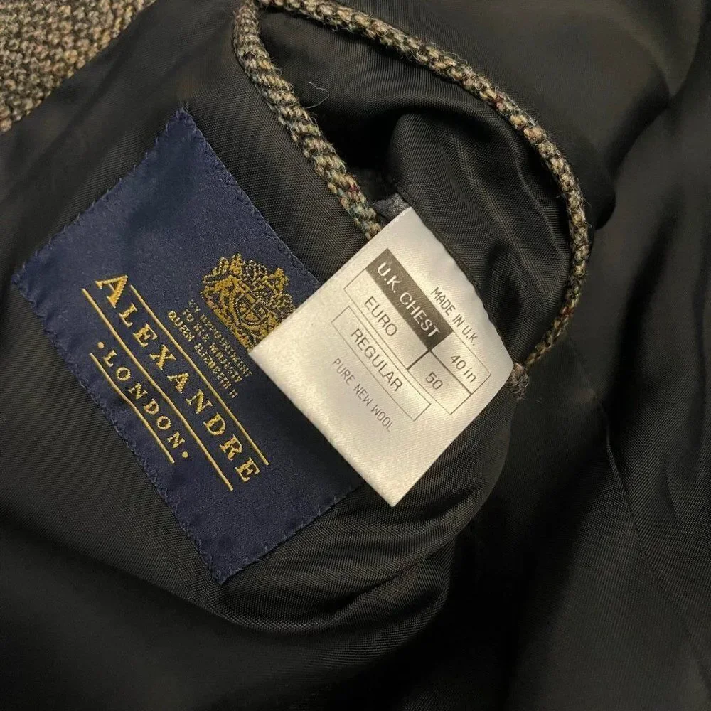 Alexandre London Tweed Wool Jacket Made in England - Picture 11 of 12